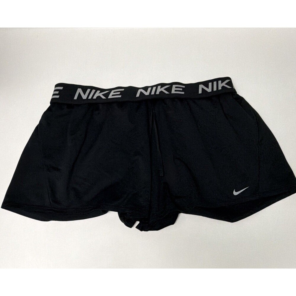 Nike Dri-FIT Women’s Black Athletic Shorts Elastic Waist Drawstring XL